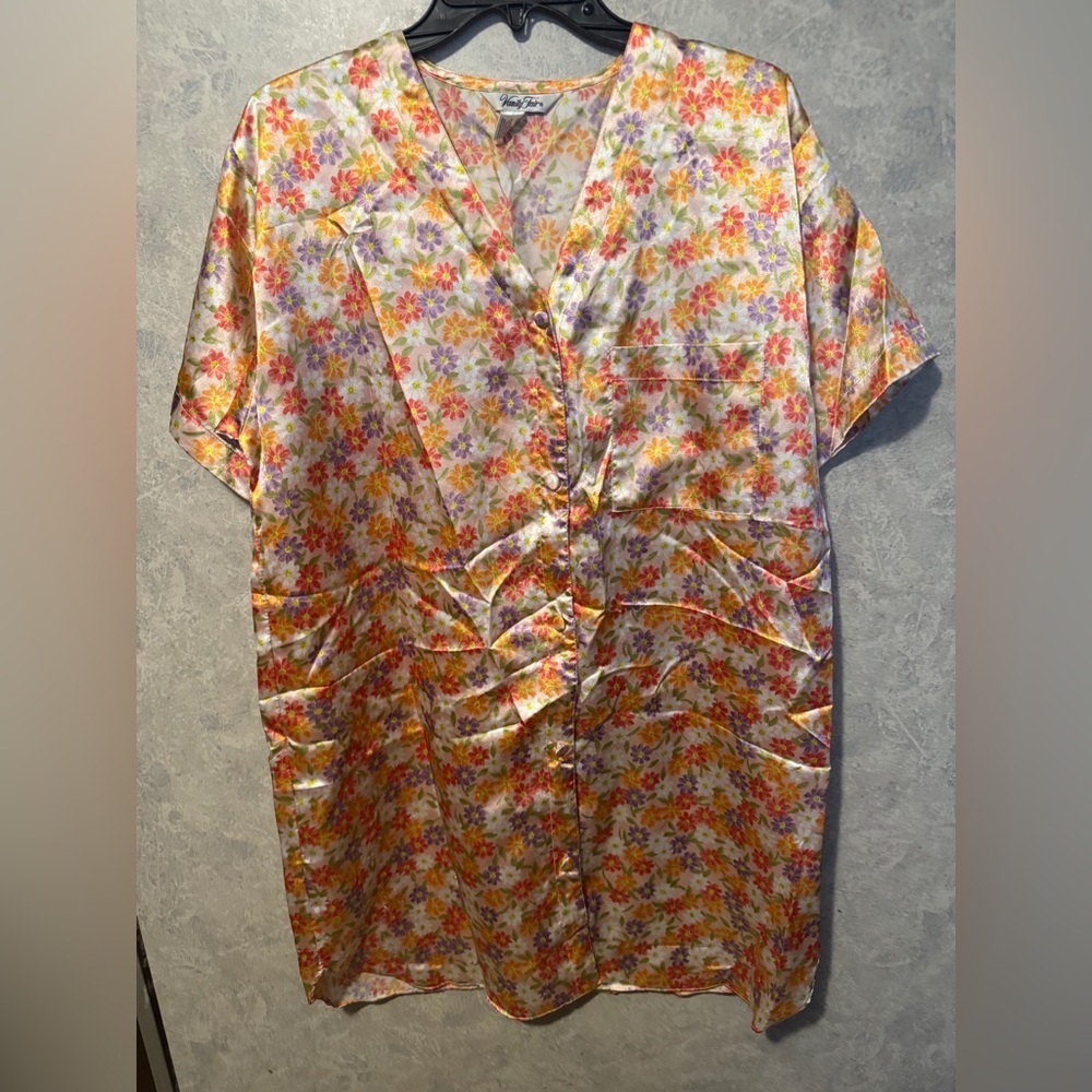 VTG Vanity Fair Floral Mumu Nightgown Medium